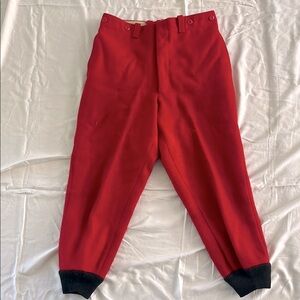 Red Wool Pants, hunting pants, wool pants, size M, winter pants, snowpants